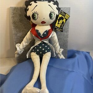 Betty Boop "Patriotic Betty" Boop A Doop Oop Plush Doll Kellytoy. NWT